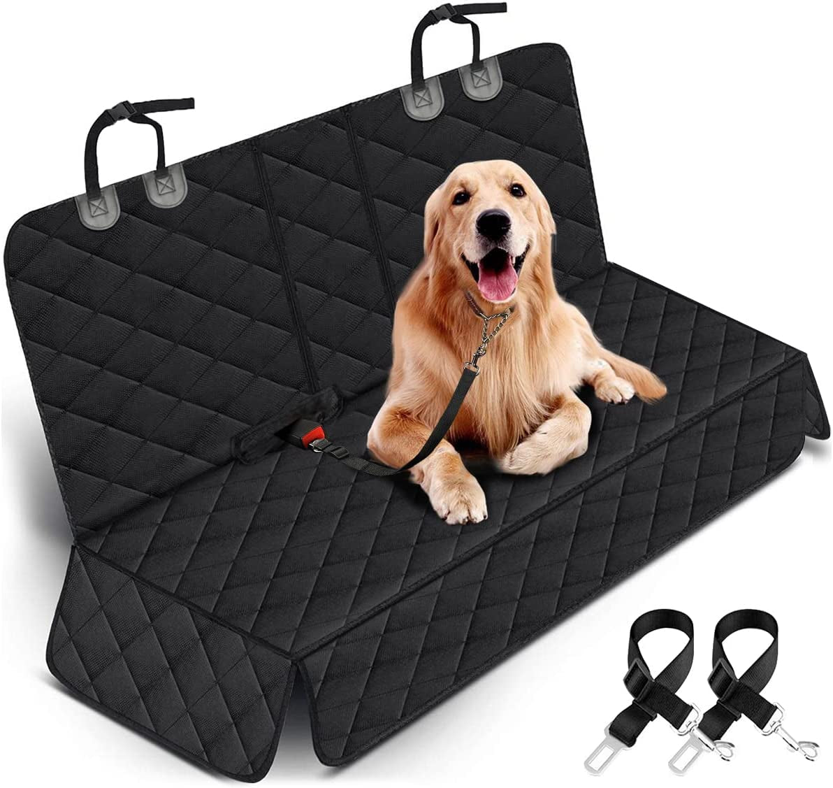 Waterproof Dog Car Seat Cover – Non-Slip Back Seat Protector for Cars, Trucks & SUVs (Black)