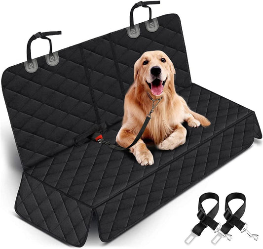 Waterproof Dog Car Seat Cover – Non-Slip Back Seat Protector for Cars, Trucks & SUVs (Black)