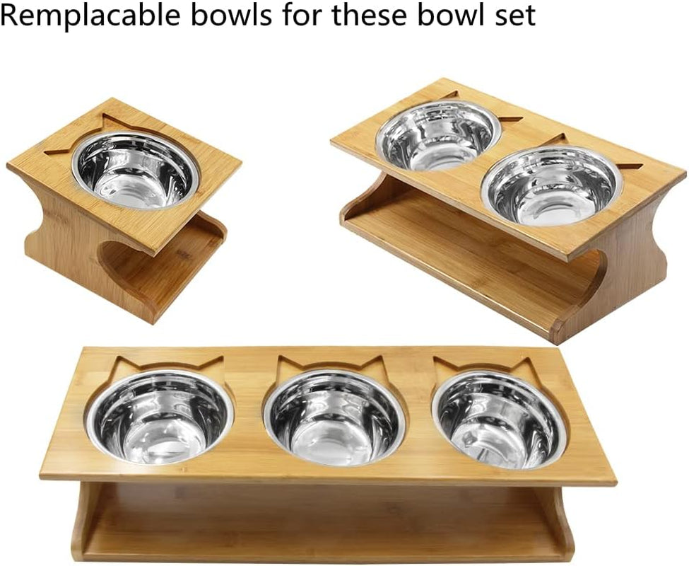 2-Pack Replacement Ceramic Bowls – For Elevated Cat & Pet Feeders