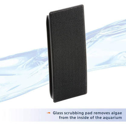 Aquarium Algae Scraper - Magnetic Cleaning Tool for Glass and Acrylic Fish Tanks, Small, Black