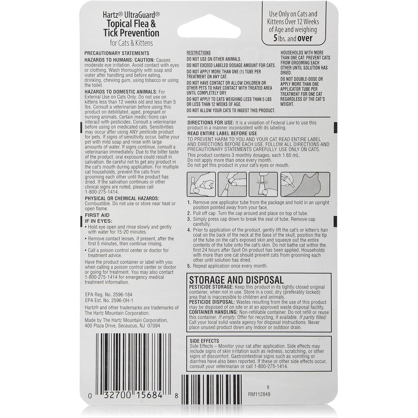Ultraguard Topical Flea and Tick Prevention for Cats and Kittens - Three Monthly Treatments