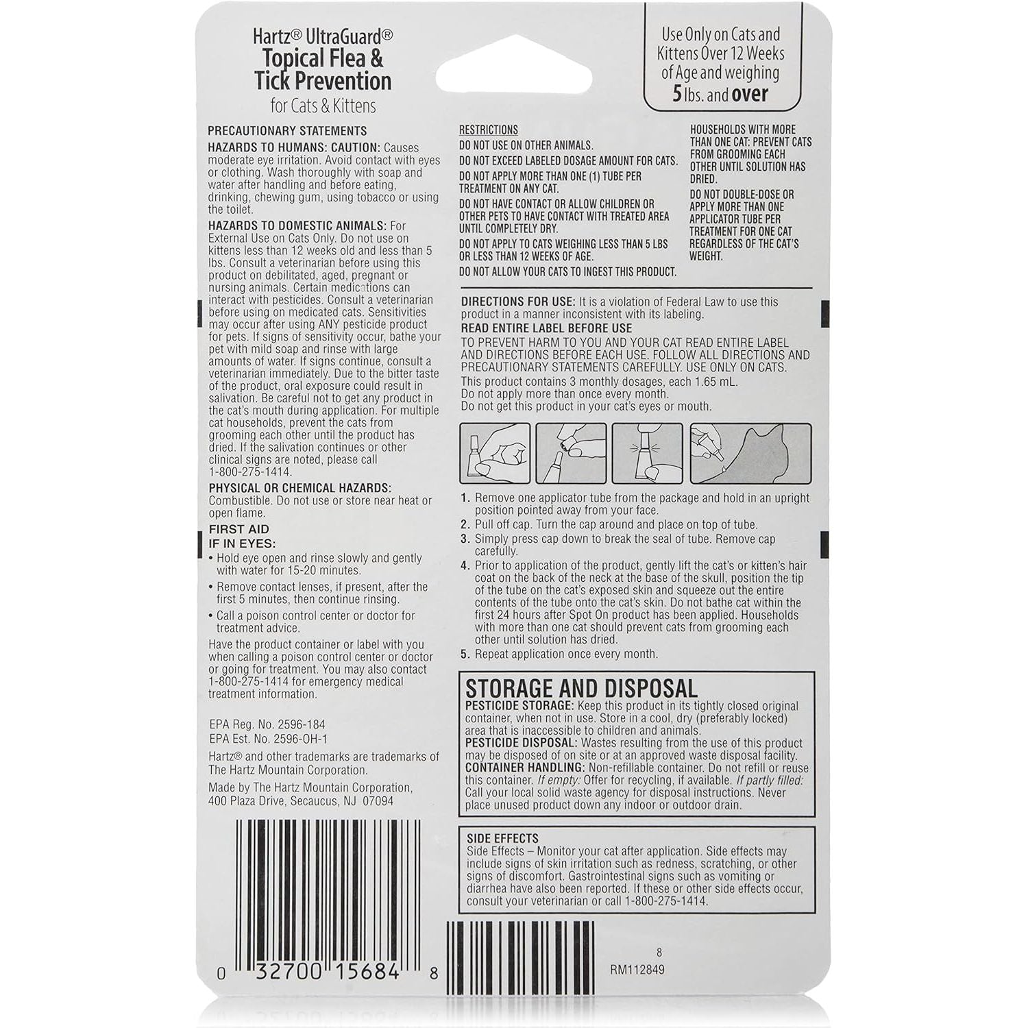 Ultraguard Topical Flea and Tick Prevention for Cats and Kittens - Three Monthly Treatments