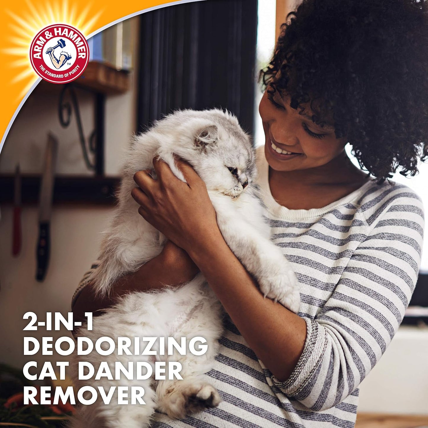2-in-1 Deodorizing and Dander-Reducing Cat Shampoo with Baking Soda, Lavender Chamomile Scent, 20 Fl Oz