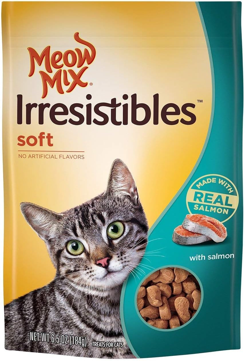 Irresistibles Salmon Soft Cat Treats, 6.5 Ounce Bag (Pack of 10)