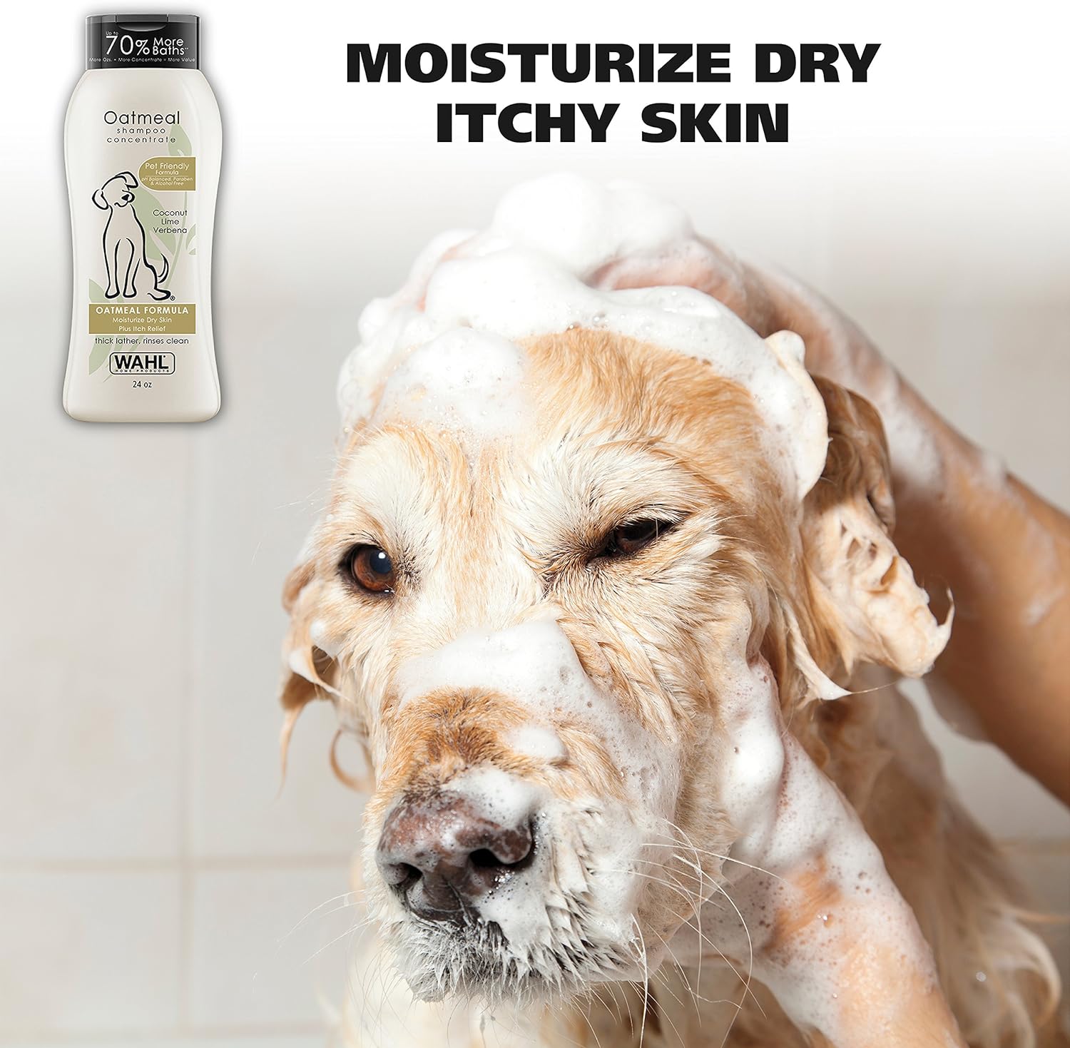 Wahl USA Dry Skin & Itch Relief Pet Shampoo for Dogs