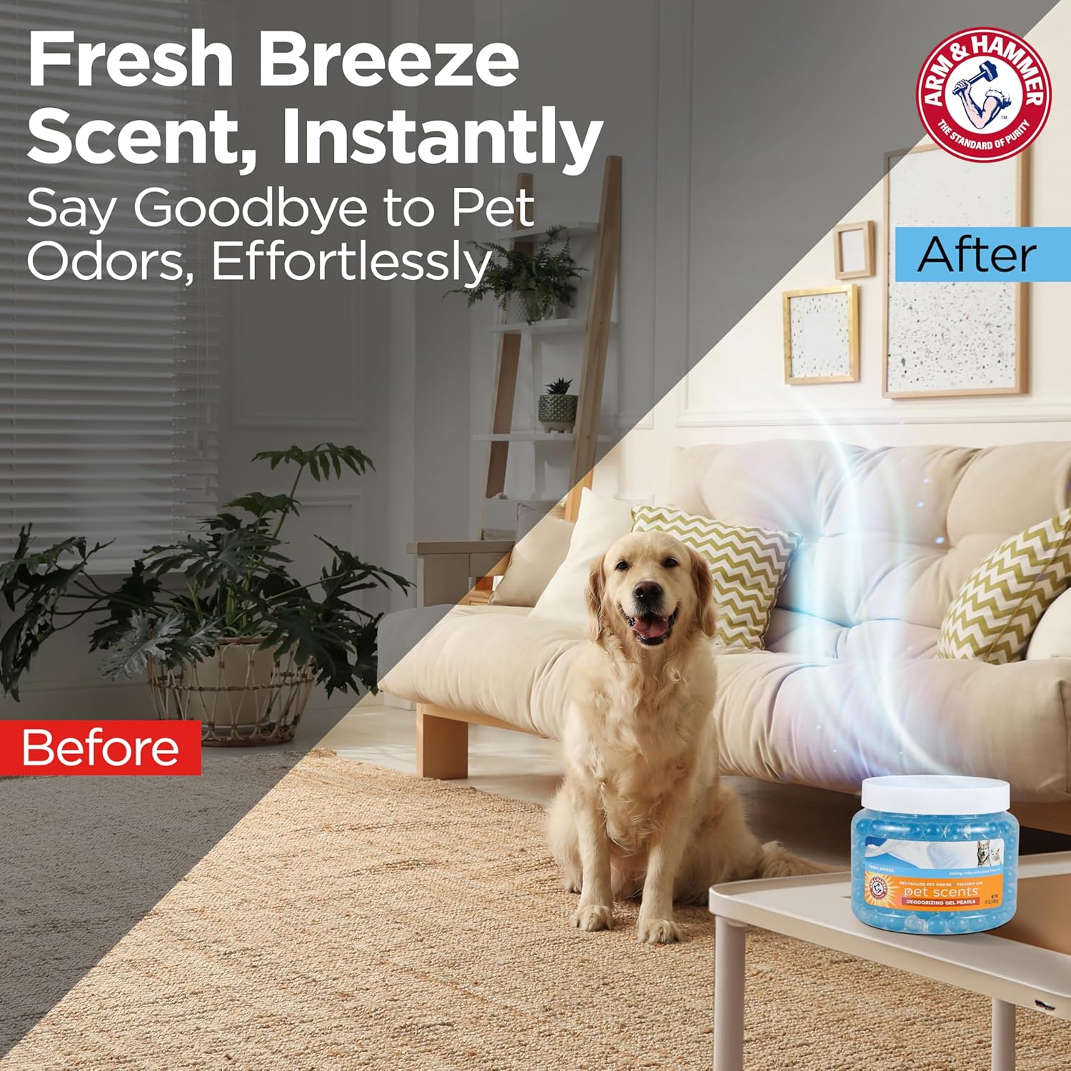  Pet Air Care Deodorizing Gel Beads, Long-Lasting Odor Eliminator for Rooms, Closets, and Small Spaces