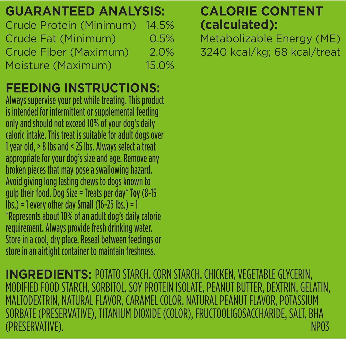 Chews Gnawbones Rawhide Free Dog Treats, Peanut Butter & Chicken, 8 Long Lasting Mini Knotted Bones (Pack of 4)