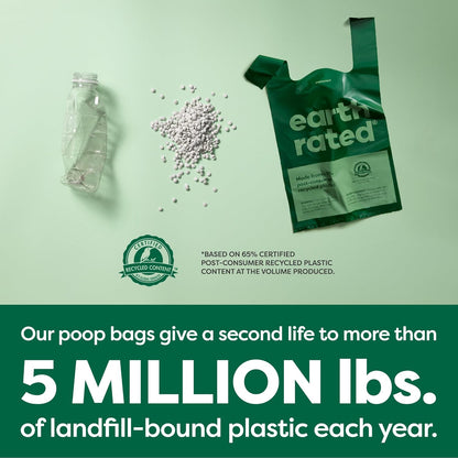 Dog Poop Bags with Handles Value Pack, Easy Tie and Guaranteed Leakproof, Lavender, 600 Handle Bags