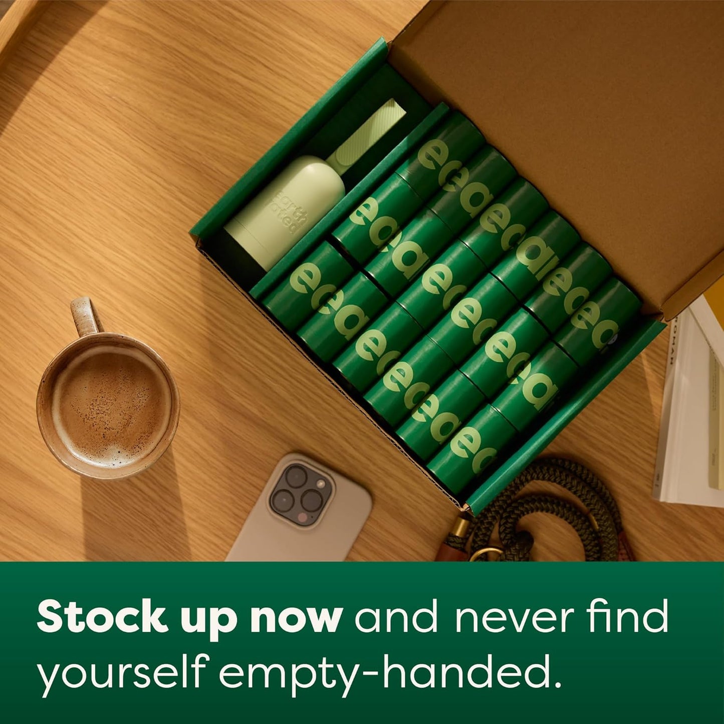 Dog Poop Bag Holder with Bags, Durable and Guaranteed Leakproof, Lavender Scented, 1 Dispenser and 900 Count