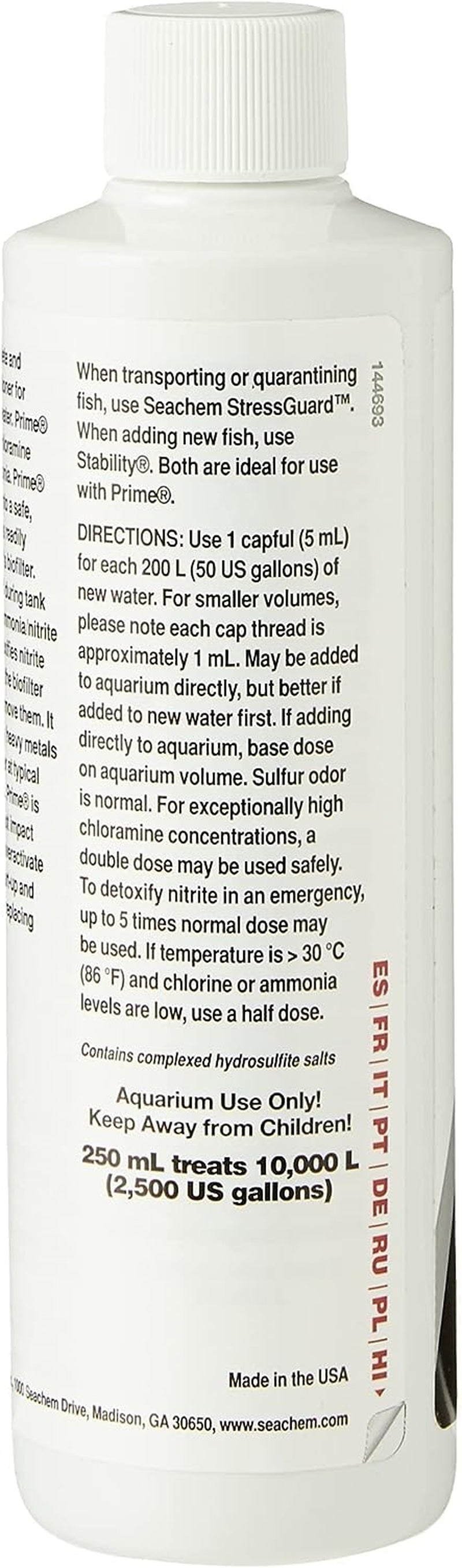 Prime Fresh and Saltwater Conditioner - Chemical Remover and Detoxifier 250 Ml