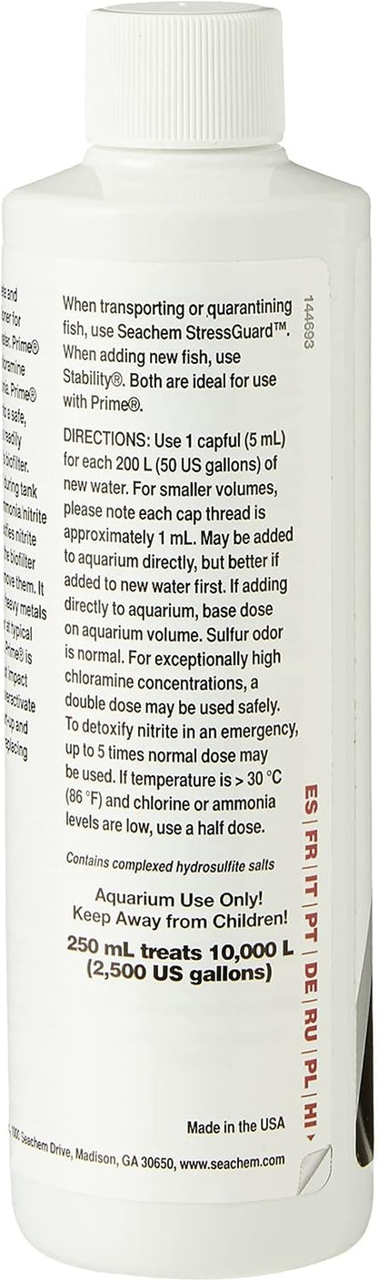 Prime Fresh and Saltwater Conditioner - Chemical Remover and Detoxifier 250 Ml