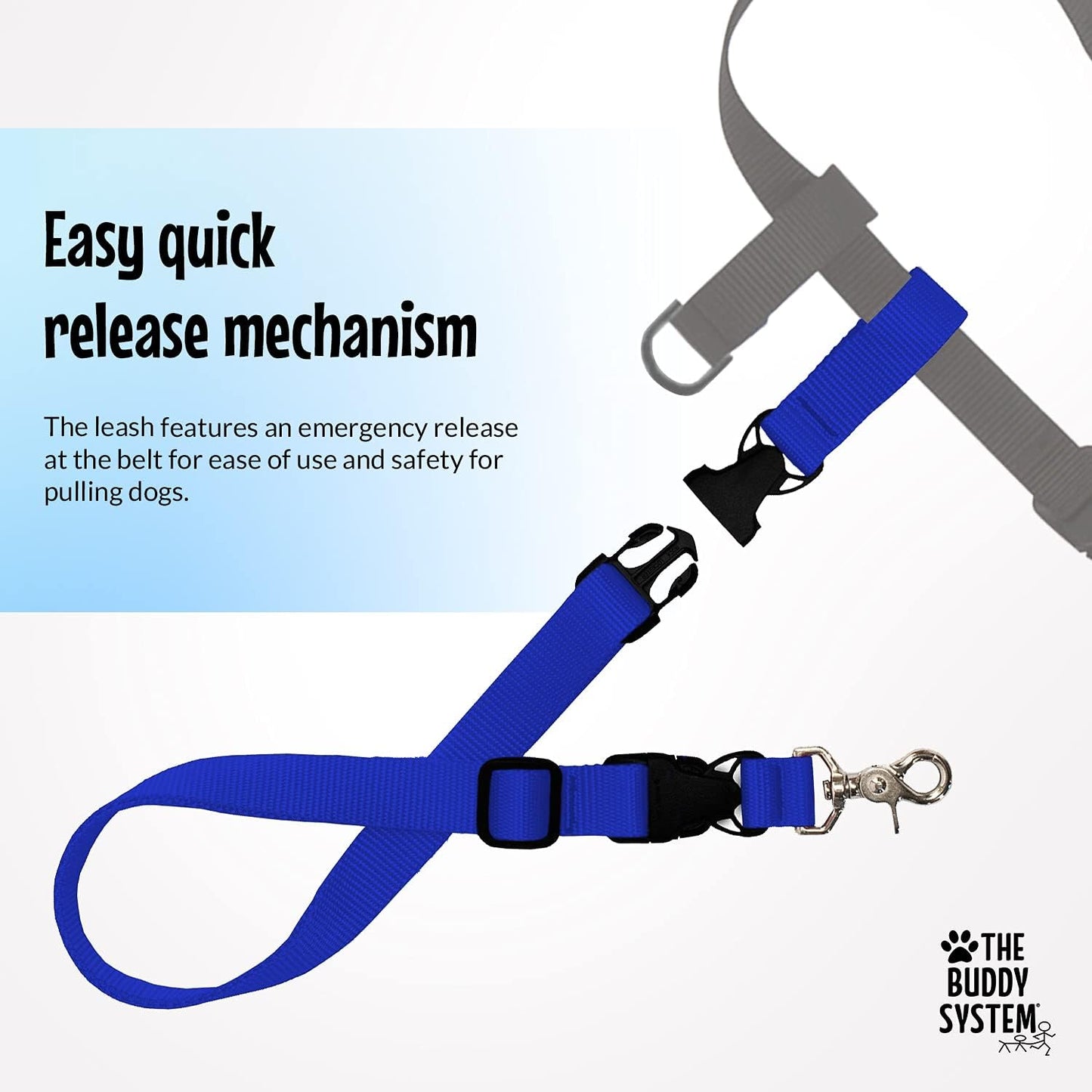  The Buddy System™ Adjustable Hands-Free Dog Leash – Waist-Worn, Convertible & Tangle-Free
