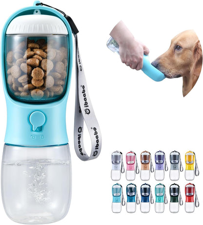 Cibaabo 2-in-1 Dog Water Bottle with Food Container - Perfect for Outdoor Adventures with Your Puppy!