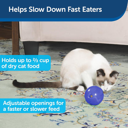 Petsafe Slimcat Interactive Feeder - Fun Mealtime Toy for Cats - Adjustable Portions & Slow Feeding - BPA-Free, Lightweight & Dishwasher-Safe 