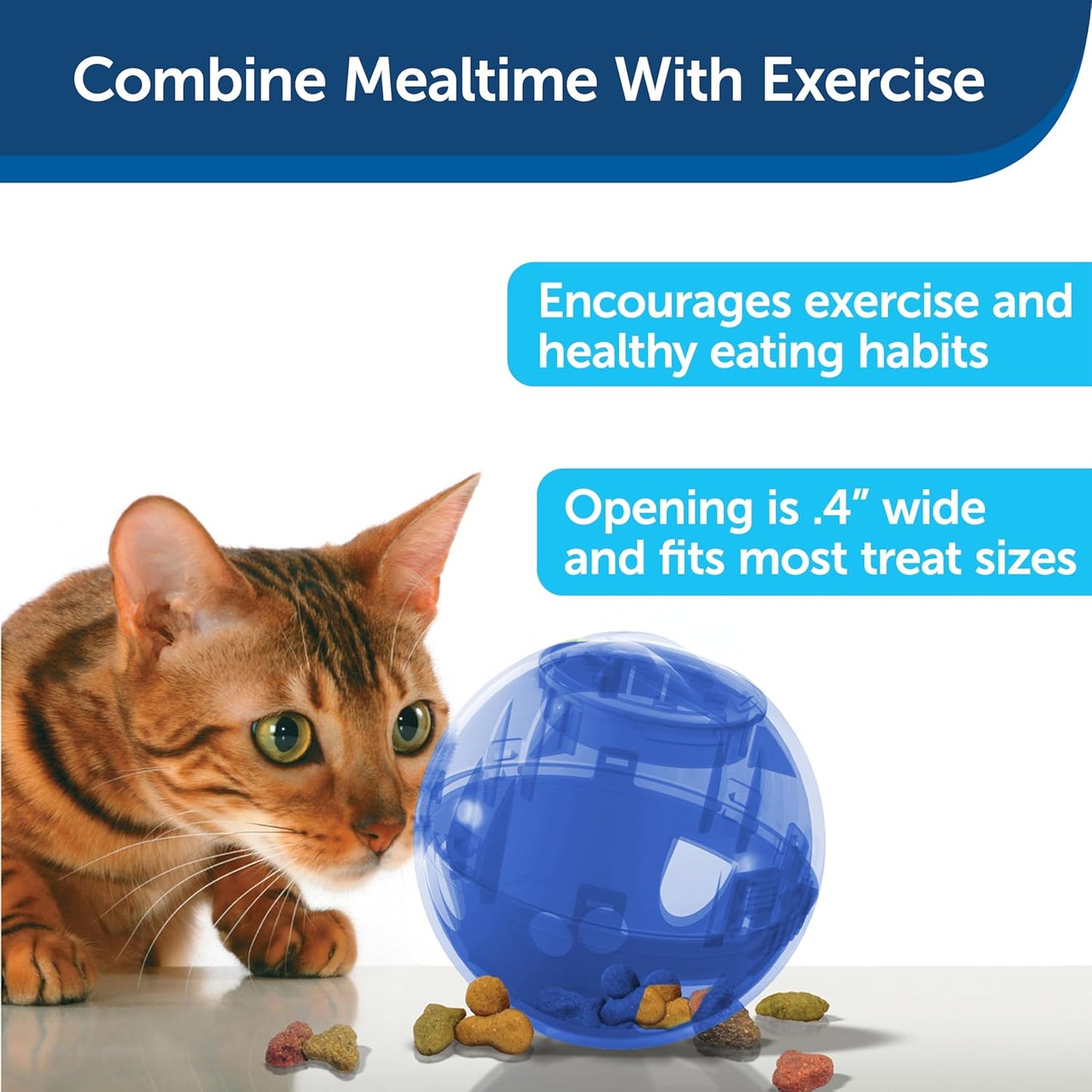 Petsafe Slimcat Interactive Feeder - Fun Mealtime Toy for Cats - Adjustable Portions & Slow Feeding - BPA-Free, Lightweight & Dishwasher-Safe 