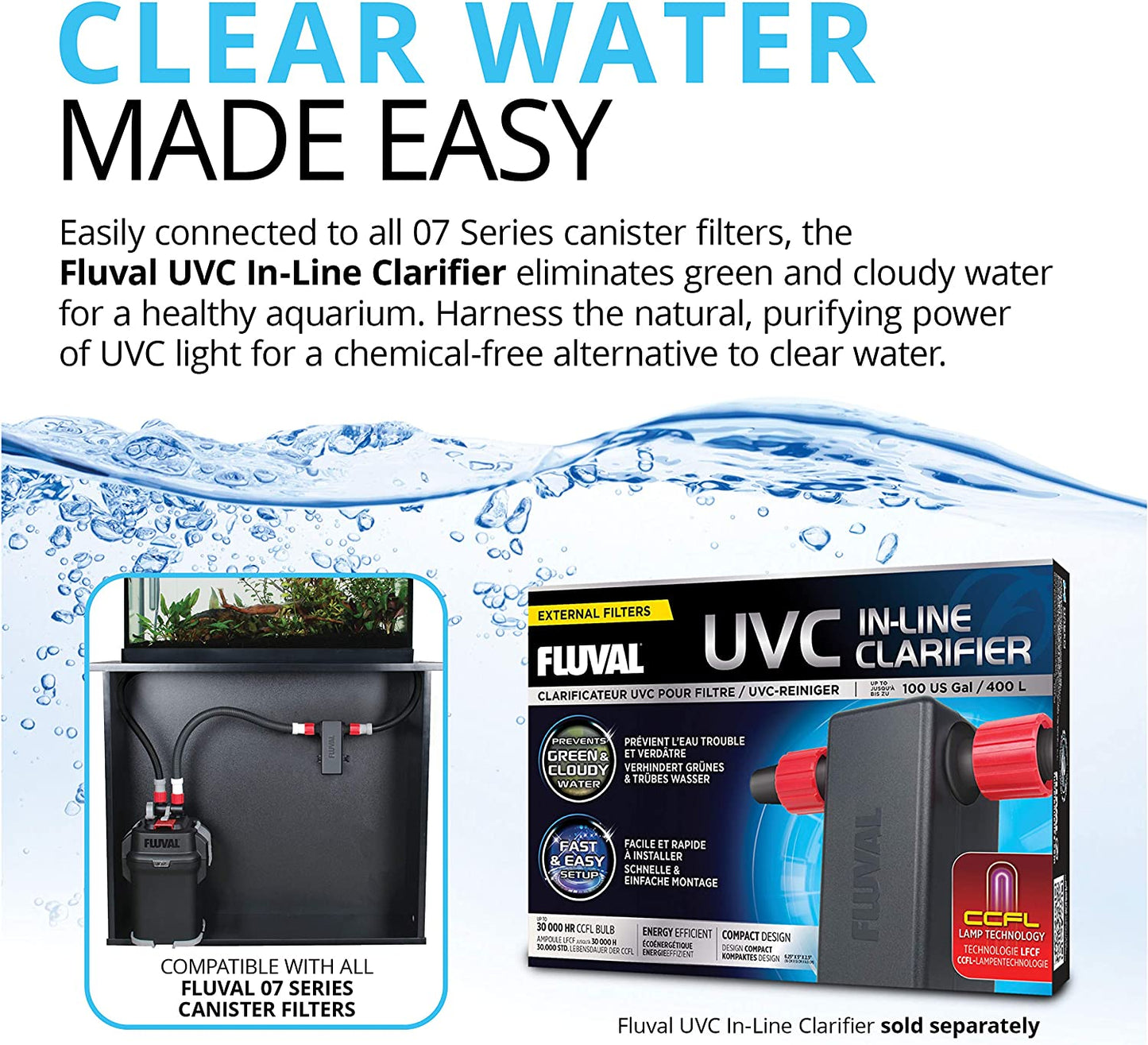 407 Performance Canister Filter - for Aquariums up to 100 Gallons - Aquarium Canister Filter