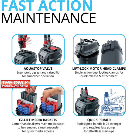 407 Performance Canister Filter - for Aquariums up to 100 Gallons - Aquarium Canister Filter