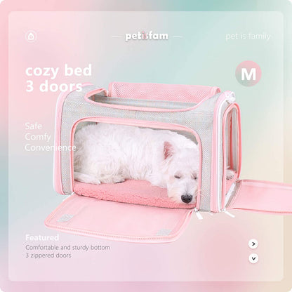 Soft Travel Pet Carrier – Medium Size for Cats & Small Dogs (Fantasy Pink)