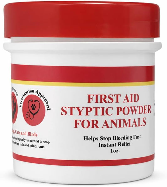 G.B.S Styptic Powder for Pets (1 Oz) - Rapid Blood Coagulation Powder for Dogs, Cats, and Birds - Ideal for Nail Clipping, Cuts, and Grooming