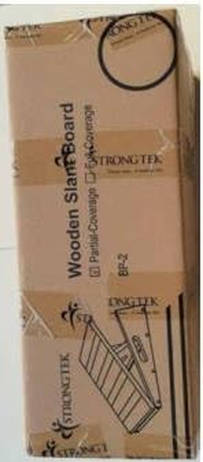 Strongtek Professional Wooden Slant Board, Adjustable Incline Board and Calf Stretcher, Partial-Coverage Design with Side Handle, 5 Angles, 500 Lbs Capacity