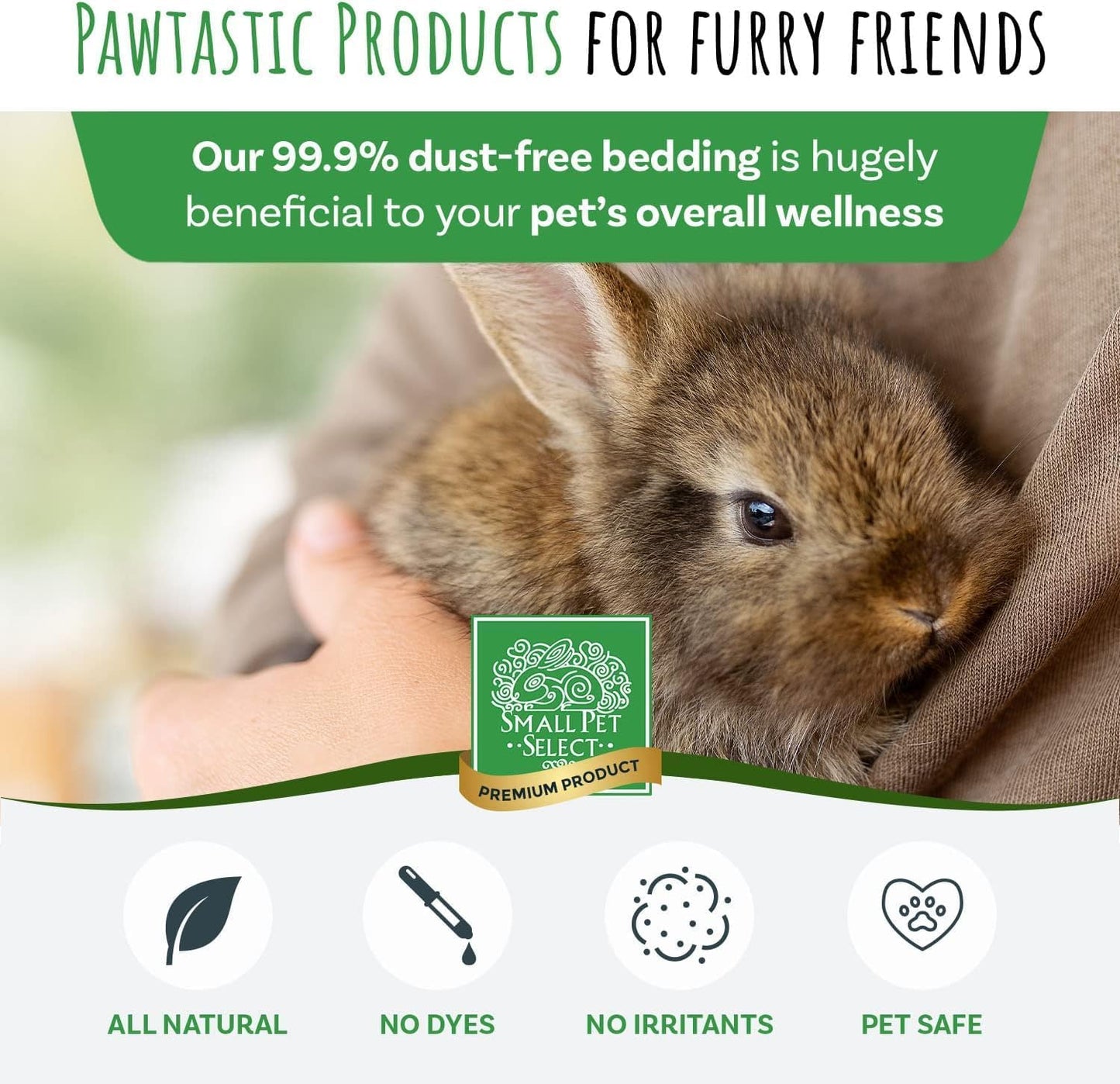 Soft White Paper Bedding – 56L for Rabbits, Guinea Pigs, Hamsters & More